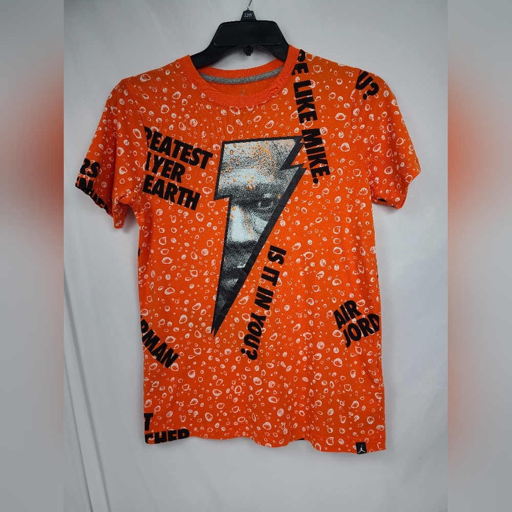 Nike Air Jordan Retro Gatorade Orange "Like Mike" Jumpman Spellout Boys Size L